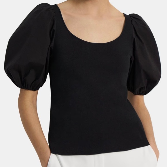 [NwoT] Summer - Theory Solid Puff Sleeve Top - Picture 1 of 6